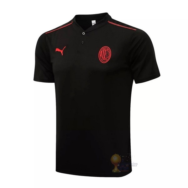 Calcio Maglie Polo AC Milan 2021 2022 Nero Rosso
