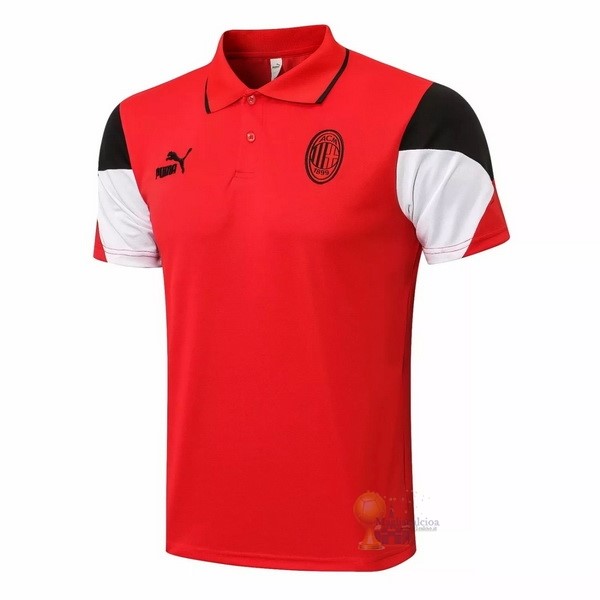 Calcio Maglie Polo AC Milan 2021 2022 Rosso Nero Bianco