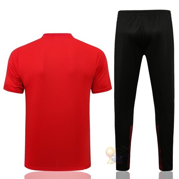 Calcio Maglie Set Completo Polo AC Milan 2021 2022 Rosso I Nero