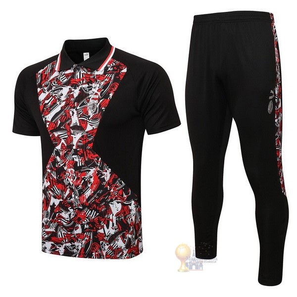 Calcio Maglie Set Completo Polo AC Milan 2021 2022 Rosso Nero