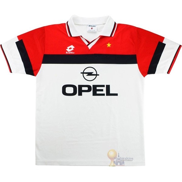 Calcio Maglie Away Maglia AC Milan Stile rétro 1994 1995 Bianco