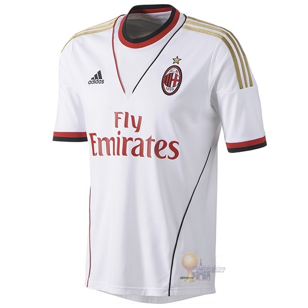 Calcio Maglie Away Maglia AC Milan Stile rétro 2013 2014 Bianco