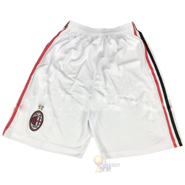 Calcio Maglie Away Pantaloni AC Milan Retro 2008 2009 Bianco