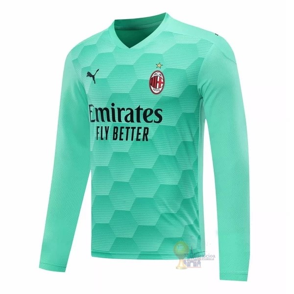 Calcio Maglie Casa Manga Larga Portero AC Milan 2020 2021 Verde