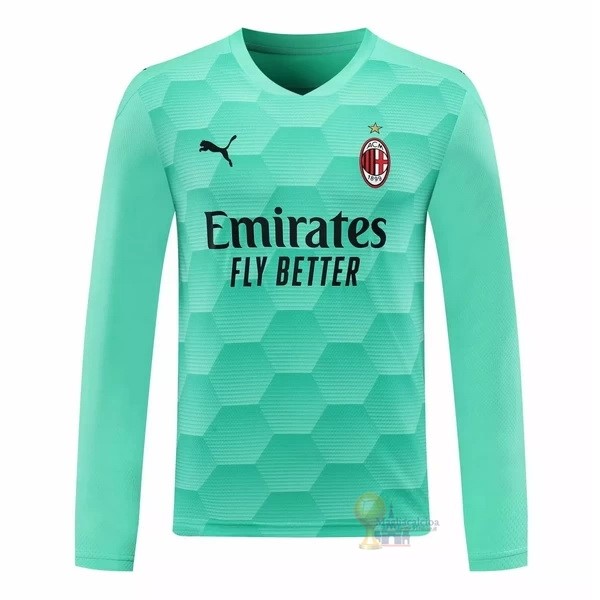 Calcio Maglie Casa Manga Larga Portero AC Milan 2020 2021 Verde