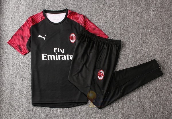 Calcio Maglie Formazione Set Completo AC Milan 2019 2020 Nero Bianco Rosso