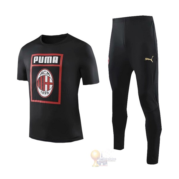 Calcio Maglie Formazione Set Completo AC Milan 2019 2020 Nero Rosso