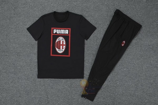 Calcio Maglie Formazione Set Completo AC Milan 2019 2020 Nero Rosso