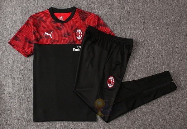 Calcio Maglie Formazione Set Completo AC Milan 2019 2020 Nero Rosso