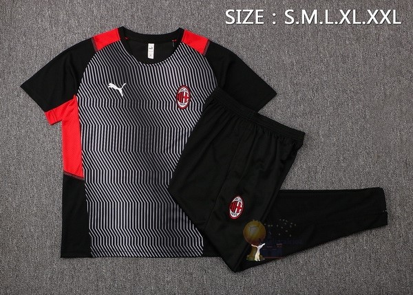 Calcio Maglie Formazione Set Completo AC Milan 2021 2022 Nero Rosso