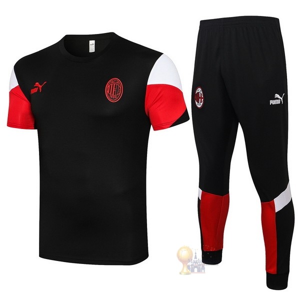 Calcio Maglie Formazione Set Completo AC Milan 2021 2022 Nero Rosso