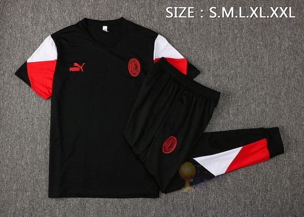 Calcio Maglie Formazione Set Completo AC Milan 2021 2022 Nero Rosso