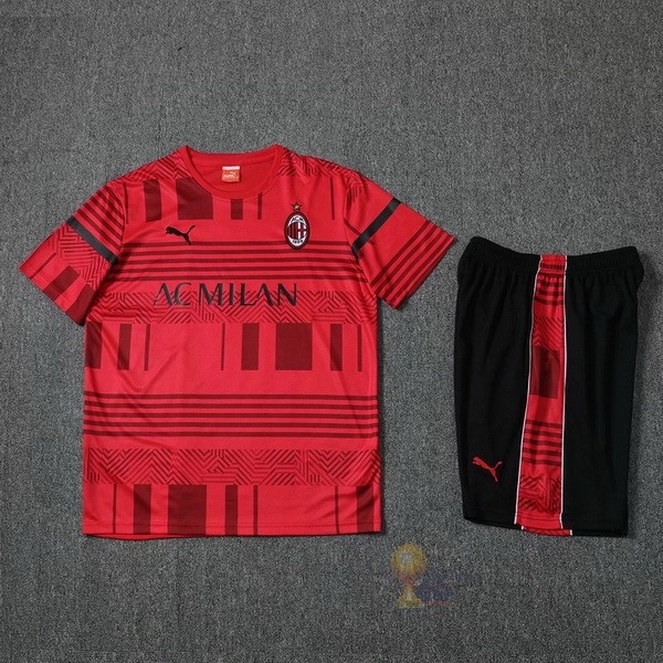 Calcio Maglie Formazione Set Completo AC Milan 2022 2023 Rosso Nero