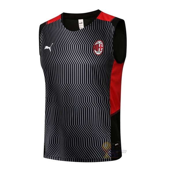 Calcio Maglie Formazione Sin Mangas AC Milan 2021 2022 Nero Rosso