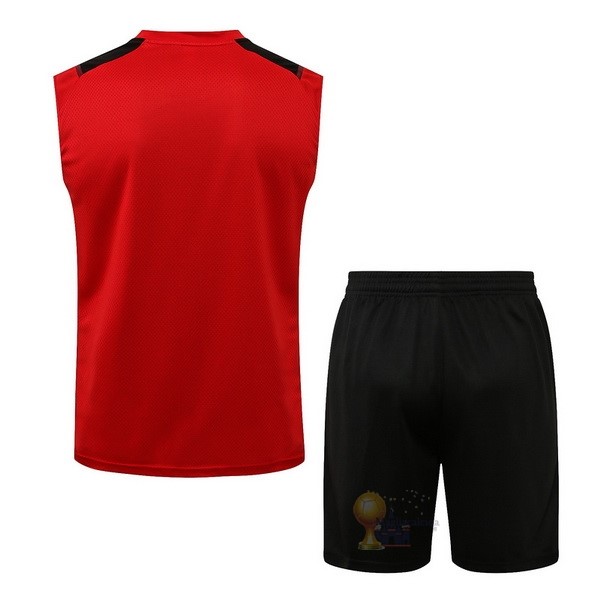 Calcio Maglie Formazione Sin Mangas Set Completo AC Milan 2021 2022 Rosso Nero