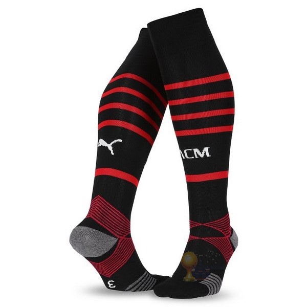 Calcio Maglie Home Calzettoni AC Milan 2021 2022 Rosso Nero