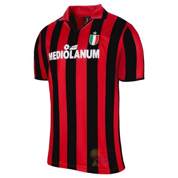 Calcio Maglie Home Maglia AC Milan Retro 1988 1989 Rosso