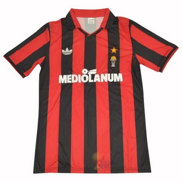 Calcio Maglie Home Maglia AC Milan Retro 1990 1991 Rosso