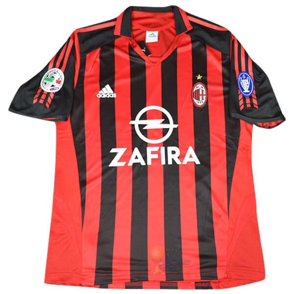 Calcio Maglie Home Maglia AC Milan Retro 2005 2006 Rosso