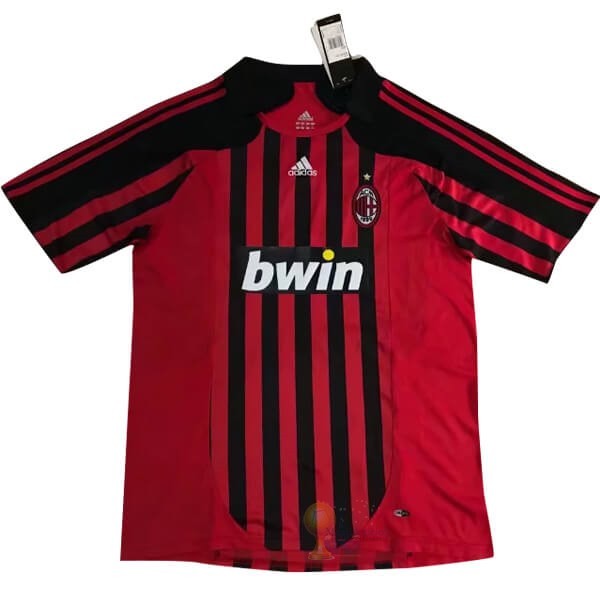 Calcio Maglie Home Maglia AC Milan Retro 2007 2008 Rosso