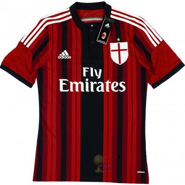 Calcio Maglie Home Maglia AC Milan Retro 2014 2015 Rosso