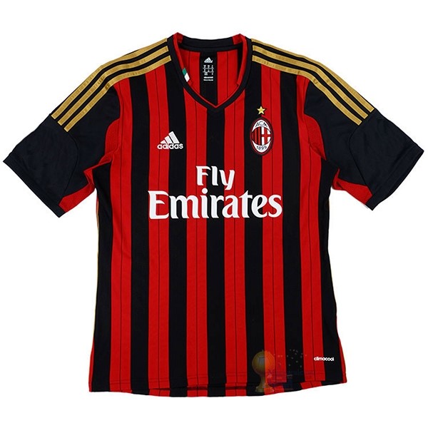 Calcio Maglie Home Maglia AC Milan Stile rétro 2013 2014 Rosso