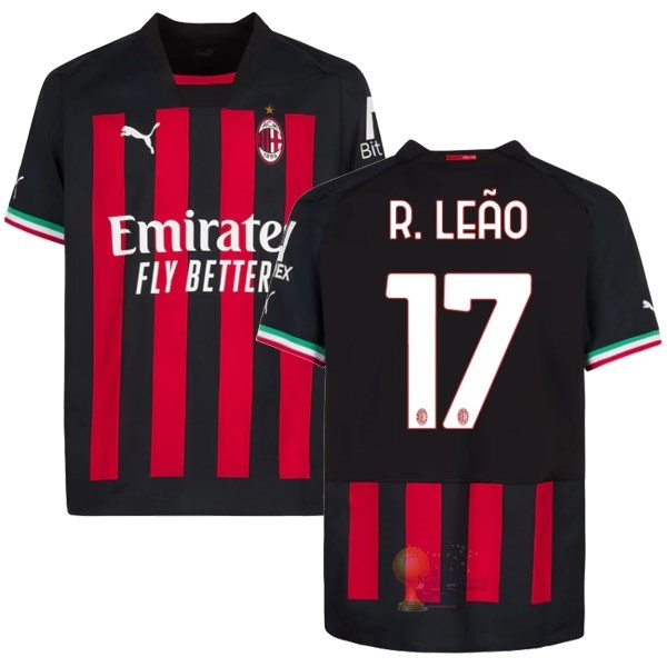 Calcio Maglie NO.17 R.Leão Home Maglia AC Milan 2022 2023 Rosso