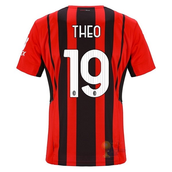 Calcio Maglie NO.19 Theo Home Maglia AC Milan 2021 2022 Rosso