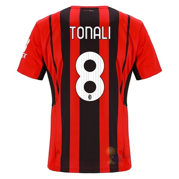Calcio Maglie NO.8 Tonali Home Maglia AC Milan 2021 2022 Rosso