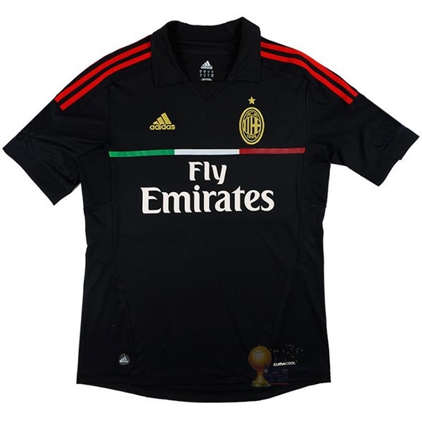 Calcio Maglie Terza Maglia AC Milan Stile rétro 2011 2012 Nero