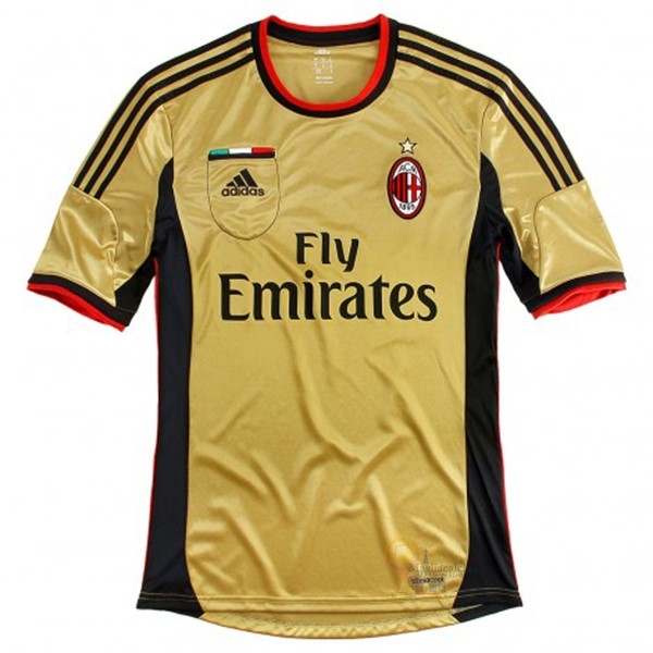 Calcio Maglie Terza Maglia AC Milan Stile rétro 2013 2014 Giallo