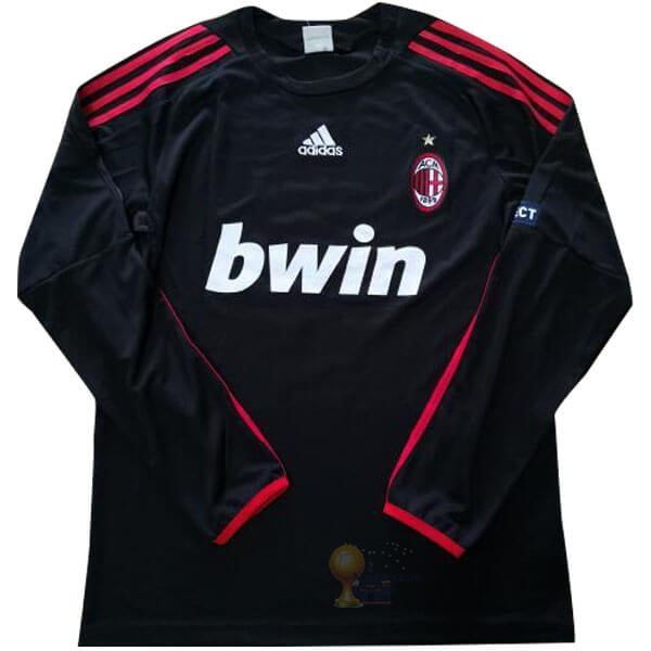 Calcio Maglie Terza Manica lunga AC Milan Retro 2009 2010 Nero