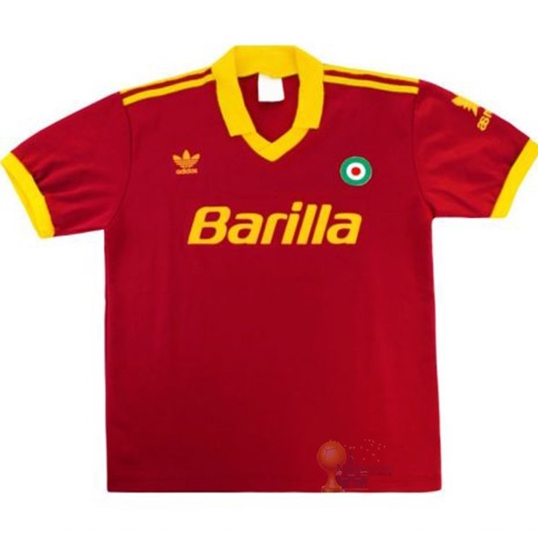 Calcio Maglie Home Maglia As Roma Stile rétro 1991 1992 Rosso