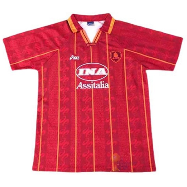 Calcio Maglie Home Maglia As Roma Stile rétro 1996 1997 Rosso