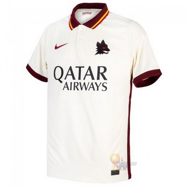 Calcio Maglie Thailandia Away Maglia As Roma 2020 2021 Bianco