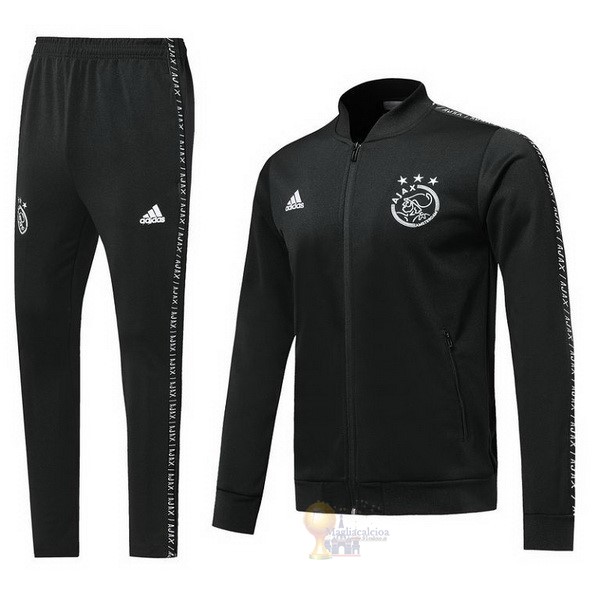 Calcio Maglie Tuta Presentazione Ajax 2019 2020 Nero Bianco