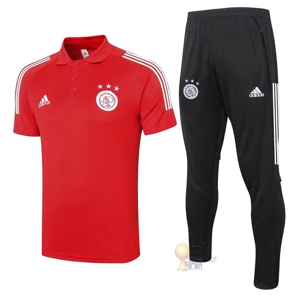 Calcio Maglie Set Completo Polo Ajax 2020 2021 Rosso Nero