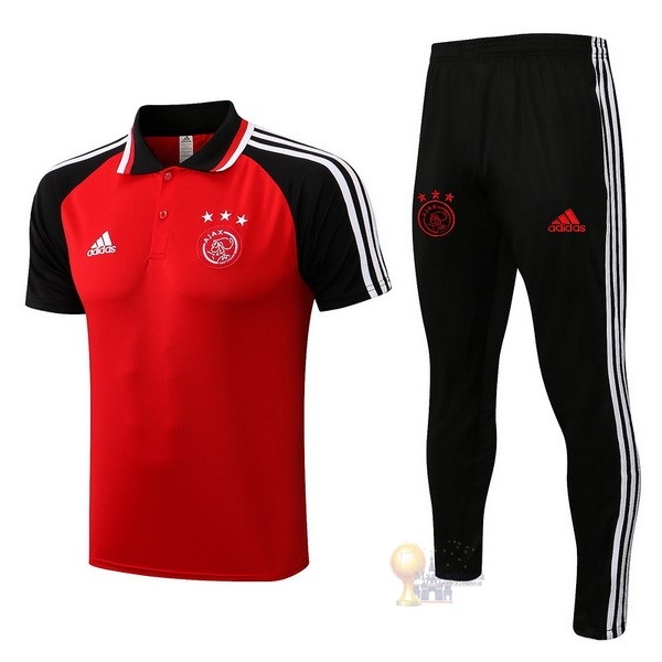 Calcio Maglie Set Completo Polo Ajax 2021 2022 Rosso Nero