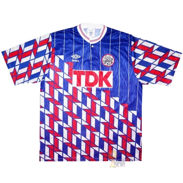 Calcio Maglie Away Maglia Ajax Stile rétro 1990 1991 Blu