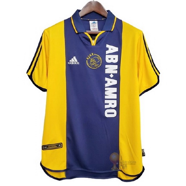 Calcio Maglie Away Maglia Ajax Stile rétro 2000 2001 Giallo