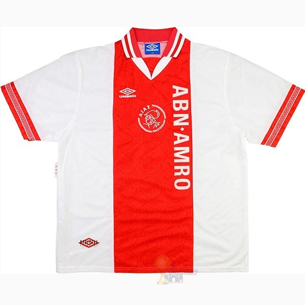 Calcio Maglie Home Maglia Ajax Retro 1994 1995 Rosso Bianco