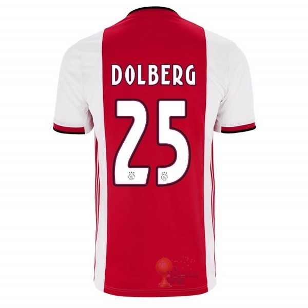 Calcio Maglie NO.25 Dolberg Home Maglia Ajax 2019 2020 Rosso
