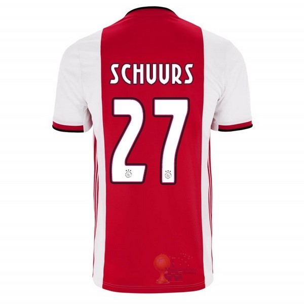Calcio Maglie NO.27 Schuurs Home Maglia Ajax 2019 2020 Rosso