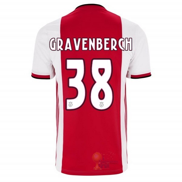 Calcio Maglie NO.38 Gravenberch Home Maglia Ajax 2019 2020 Rosso