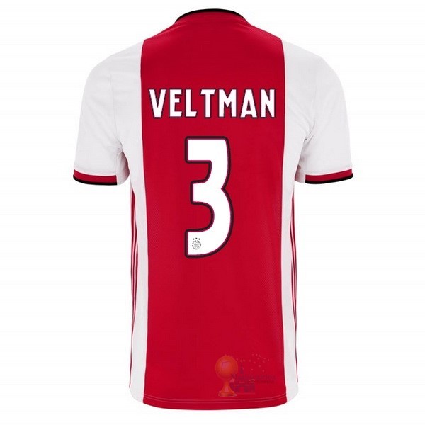 Calcio Maglie NO.3 Veltman Home Maglia Ajax 2019 2020 Rosso