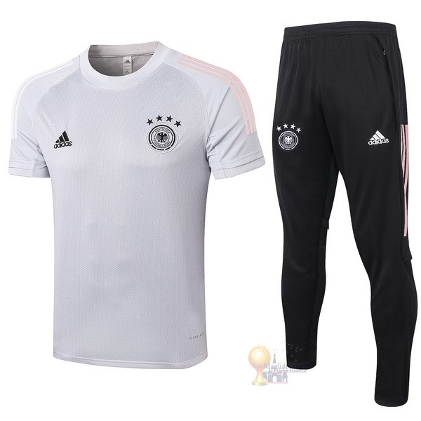 Calcio Maglie Formazione Set Completo Germania 2020 Grigio Nero