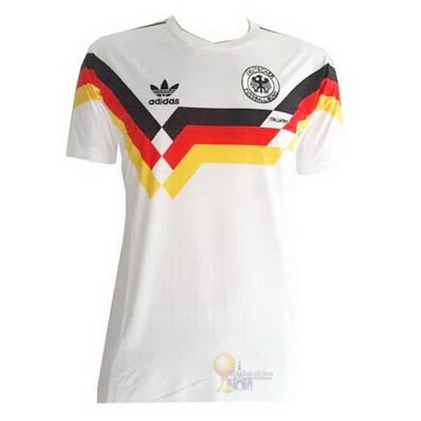 Calcio Maglie Home Maglia Germania Retro 1990 Bianco