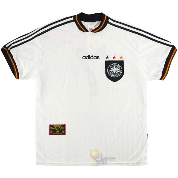 Calcio Maglie Home Maglia Germania Retro 1996 Bianco