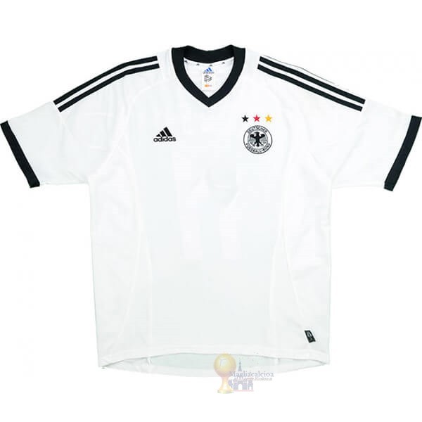 Calcio Maglie Home Maglia Germania Retro 2002 Bianco