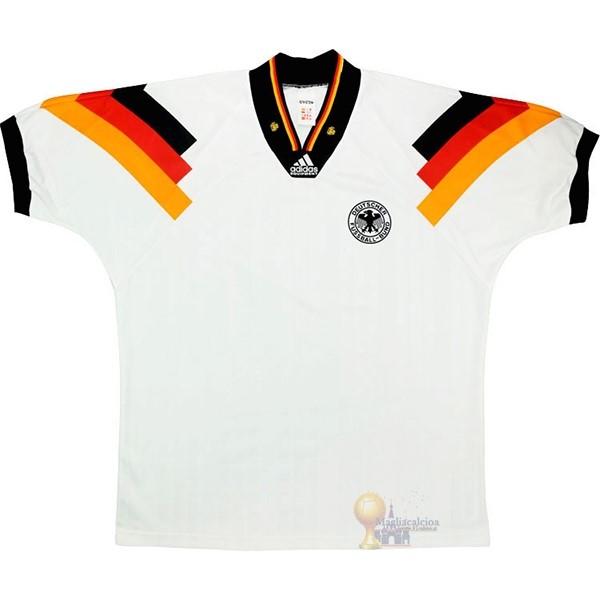 Calcio Maglie Home Maglia Germania Stile rétro 1992 1994 Bianco